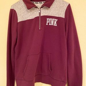 Pink quarter zip